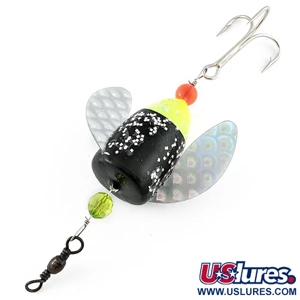 Yakima Bait Spin-N-Glo, Mylar Wings - Glitter Chartreuse Black, 8 g błystka obrotowa #20952