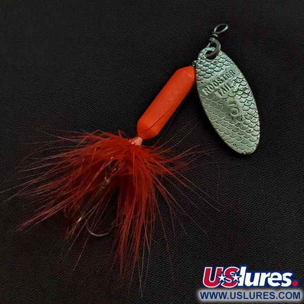 Yakima Bait Worden’s Original Rooster Tail 3 UV, srebrny/czerwony UV, 6 g błystka obrotowa #21050