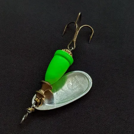 Blue Fox Super Vibrax 2, srebrny/zielony UV, 6 g błystka obrotowa #21059