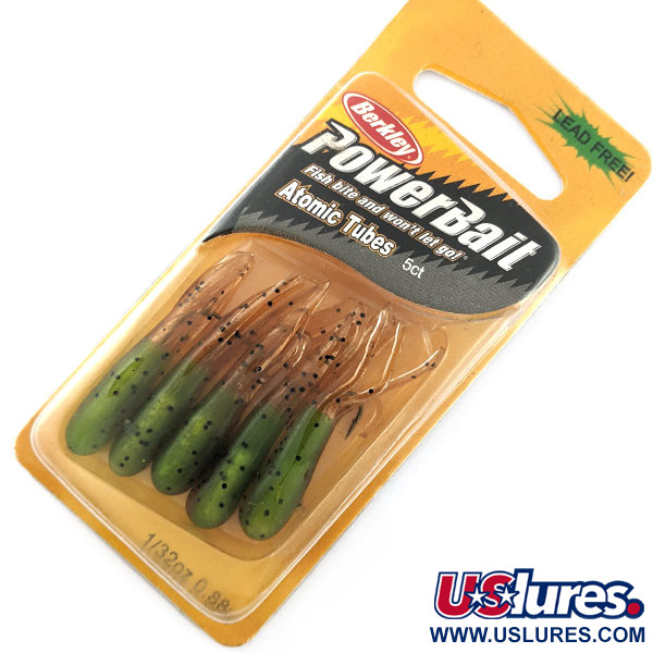  Berkley PowerBait Atomic Tubes 5 ct, grasshopper, 0.88 g  #21180