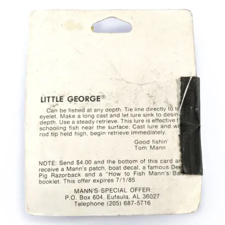 Mann's Bait  Mann's Little George, nikiel, 12 g #21257