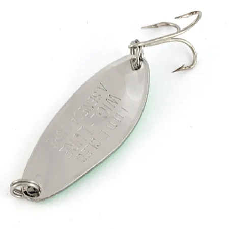 Seneca Little Cleo Glow, nikiel/biały/zielony Świecący - świeci w ciemności, 7 g błystka wahadłowa #21337