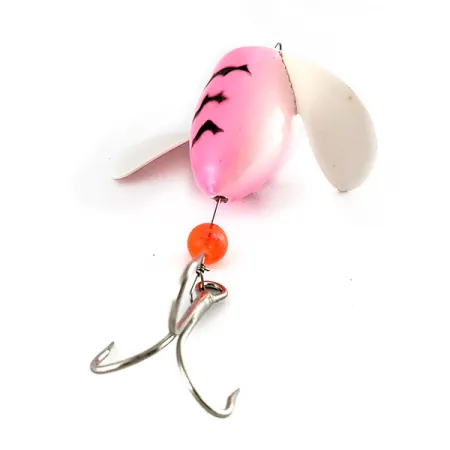 Yakima Bait Spin-N-Glo - przynęta powierzchniowa, Pearl Pink 'Tiger' (PPT-WH), 8 g błystka obrotowa #21703