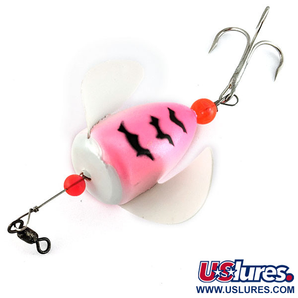 Yakima Bait Spin-N-Glo - przynęta powierzchniowa, Pearl Pink 'Tiger' (PPT-WH), 8 g  #21703