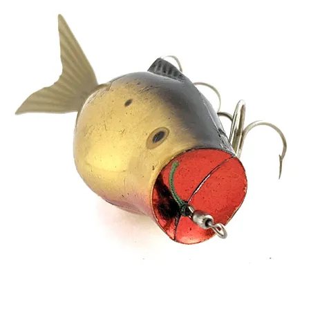 Powerpak Spring activated surface minnow (1990s), Gold, 14 g wobler #21887