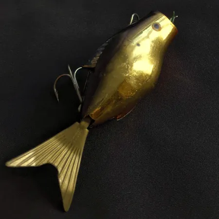 Powerpak Spring activated surface minnow (1990s), Gold, 14 g wobler #21887