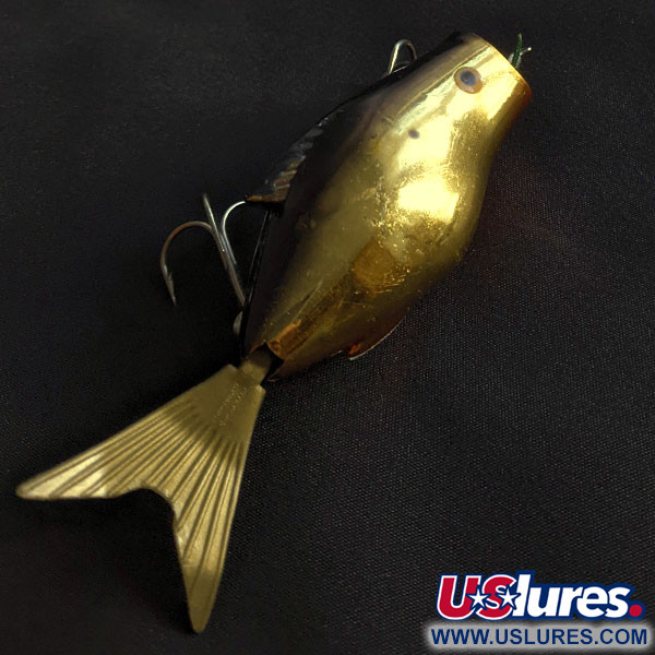  Powerpak Spring activated surface minnow (1990s), Gold, 14 g wobler #21887