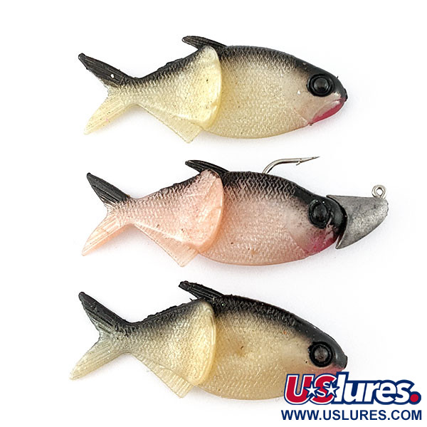 Creme Lure Co Creme Lit'l Fishie 2" Rigged Shad Black Back Pink, Shad Black Back, Pink,  g  #21970