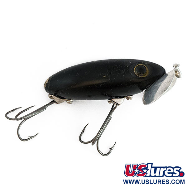 Fred Arbogast d Arbogast Jitterbug Early Bug Eye​ (1960s)​, black, 14 g wobler #22014