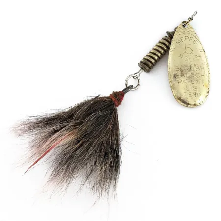 Mepps Aglia 5 Musky Killer (1960s), złoto, 14 g błystka obrotowa #22140