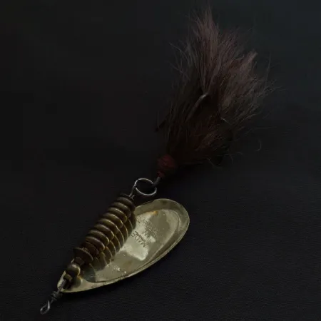 Mepps Aglia 5 Musky Killer (1960s), złoto, 14 g błystka obrotowa #22140