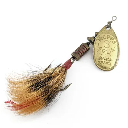 Mepps Aglia 3 Dressed (z ogona wiewiórki), złoto, 7,3 g błystka obrotowa #22293