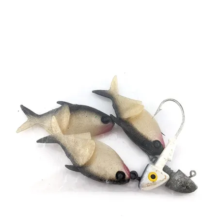 Creme Lit'l Fishie 2" Rigged Shad Black Back,  Shad Black Back, 7 g #22377