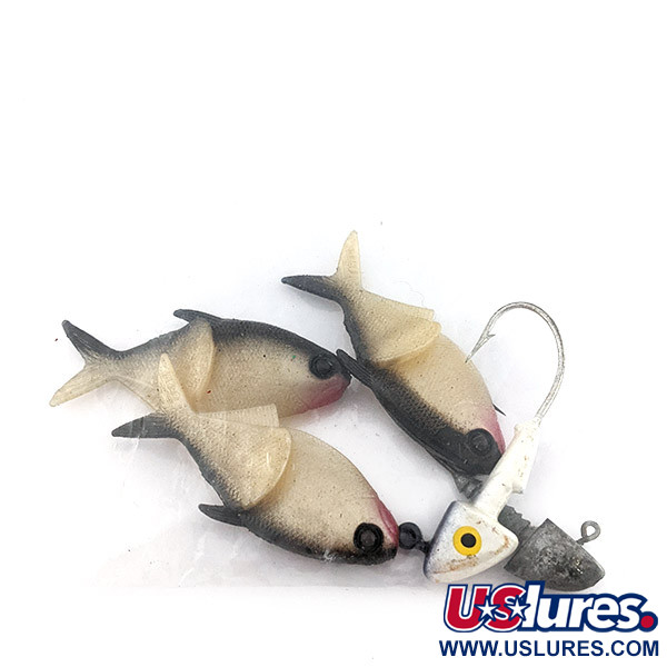 Creme Lure Co Creme Lit'l Fishie 2" Rigged Shad Black Back,  Shad Black Back, 7 g  #22377