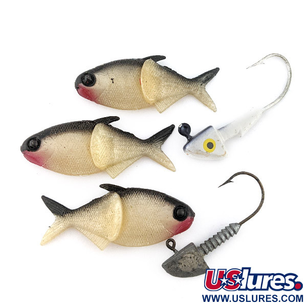 Creme Lure Co Creme Lit'l Fishie 2" Rigged Shad Black Back,  Shad Black Back, 7 g  #22377