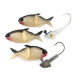 Creme Lure Co Creme Lit'l Fishie 2" Rigged Shad Black Back,  Shad Black Back, 7 g  #22377