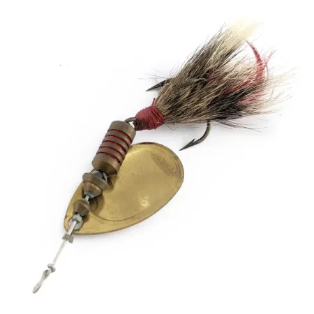 Mepps Aglia 3 Dressed (z ogona wiewiórki), czerwony/biały/mosiądz, 7,3 g błystka obrotowa #22474