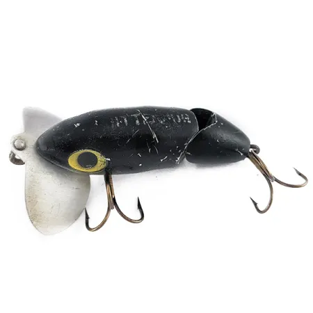 Fred Arbogast Jitterbug Jointed, Black, 10 g wobler #22524