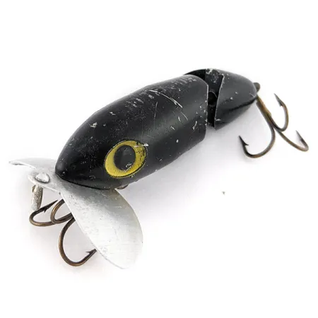 Fred Arbogast Jitterbug Jointed, Black, 10 g wobler #22524