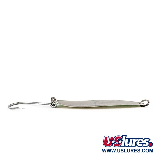   Luhr Jensen Coyote spoon Glow, nikiel/zielony/biały Glow - świeci w ciemności, 7 g błystka wahadłowa #22552