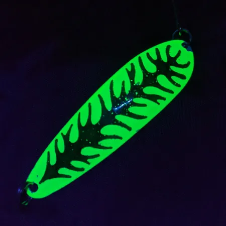 The Producers Hookster Totem #4 UV, biały/żółty/zielony brokat UV, 8 g błystka wahadłowa #22788