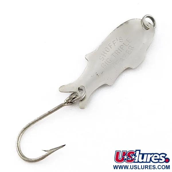 Shoff's Big Triple Teazer, nikiel/zielony hologram, 2 g błystka wahadłowa #22812