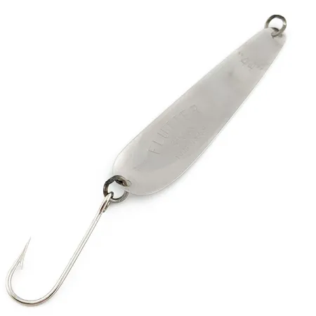 Luhr Jensen Flutter Spoon 44 Glow, nikiel/biały/zielony Glow - świeci w ciemności, 4 g błystka wahadłowa #22875