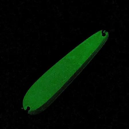 Luhr Jensen Flutter Spoon 44 Glow, nikiel/biały/zielony Glow - świeci w ciemności, 4 g błystka wahadłowa #22875