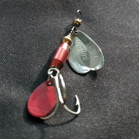 Les Davis Bolo, nikiel/czerwony błystka obrotowa #22911