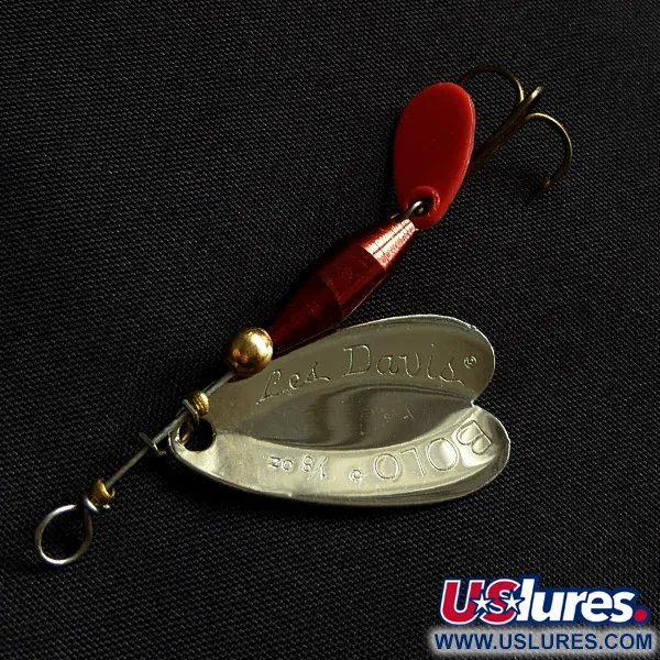  Les Davis Bolo, nickel/red, 4,5 g błystka obrotowa #23085