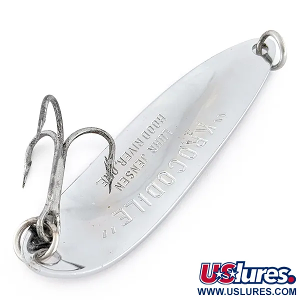 Luhr Jensen Krocodile #5, nikiel/czerwony, 28 g błystka wahadłowa #23160