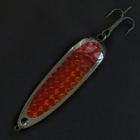 Luhr Jensen Krocodile #5, nikiel/czerwony, 28 g błystka wahadłowa #23160