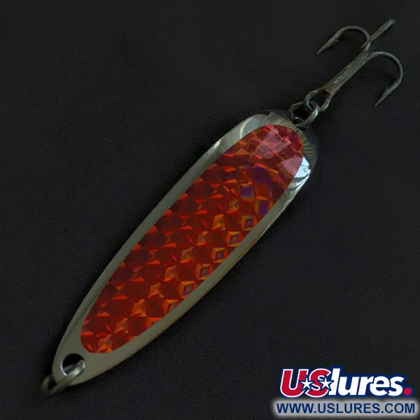 Luhr Jensen Krocodile #5, nikiel/czerwony, 28 g błystka wahadłowa #23160