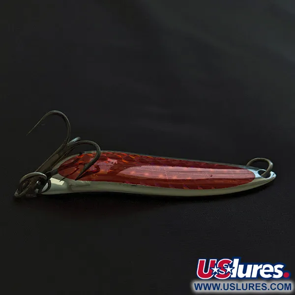 Luhr Jensen Krocodile #5, nikiel/czerwony, 28 g błystka wahadłowa #23160