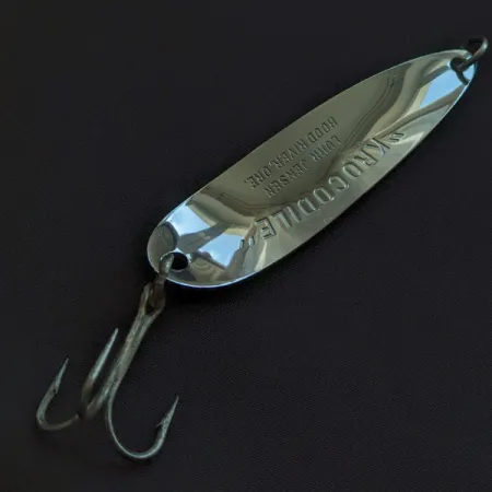 Luhr Jensen Krocodile #5, nikiel/czerwony, 28 g błystka wahadłowa #23160