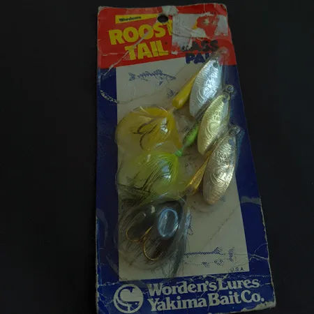 Yakima Bait Worden's Original Rooster Tail Bass Pak, srebrny/złoty/żółty/zielony, 7 g błystka obrotowa #23168