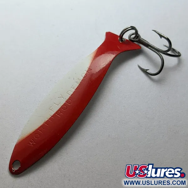  Worth Fly Rod Demon, nikiel/czerwony/biały, 2,5 g błystka wahadłowa #23414