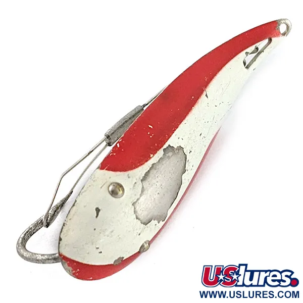  Weedless Bait Company FISHTRAP, czerwony/biały/nikiel, 8,5 g błystka wahadłowa #23191