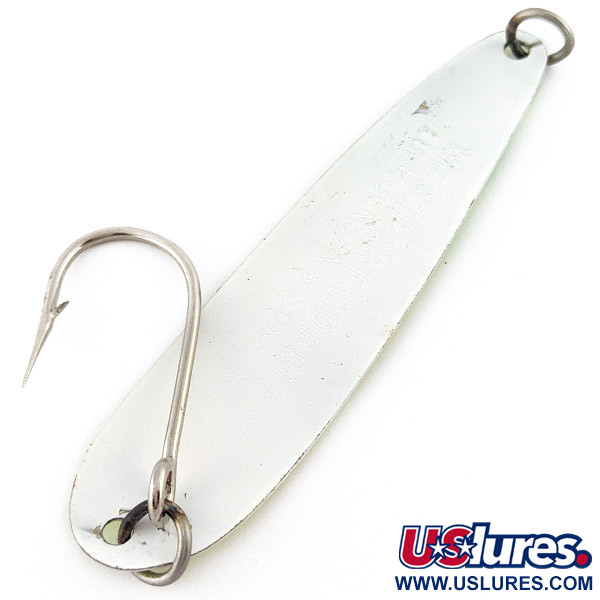  Luhr Jensen Westport Wobbler UV, żółty/zielony/biały UV, 14 g błystka wahadłowa #23257