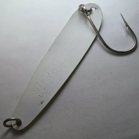 Luhr Jensen Westport Wobbler UV, żółty/zielony/biały UV, 14 g błystka wahadłowa #23257