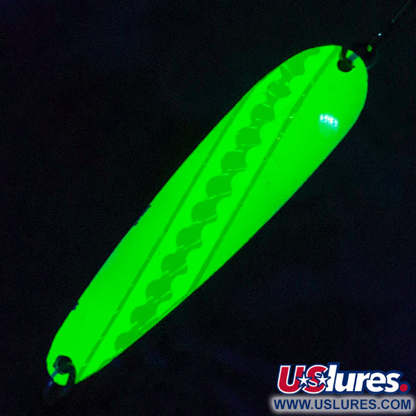  Luhr Jensen Westport Wobbler UV, żółty/zielony/biały UV, 14 g błystka wahadłowa #23257