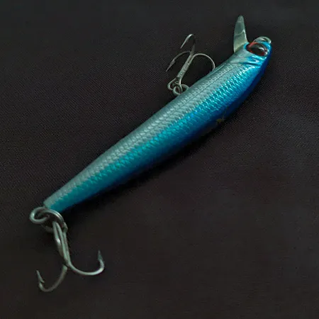 Bass Pro Shops XPS Lazer Eye Minnow, silver/blue, 3 g wobler #23281