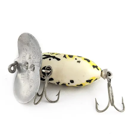 Fred Arbogast Jitterbug yellow (greenish) leopard frog, yellow (greenish) leopard frog, 7 g wobler #23339
