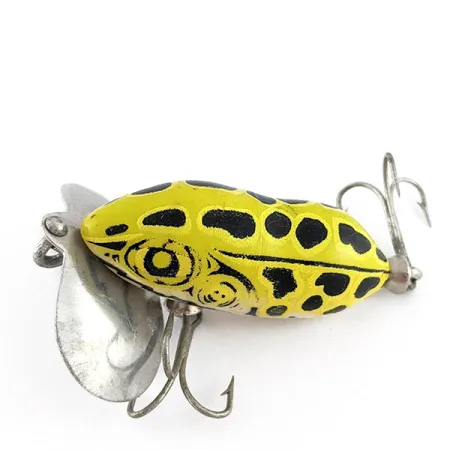 Fred Arbogast Jitterbug yellow (greenish) leopard frog, yellow (greenish) leopard frog, 7 g wobler #23339