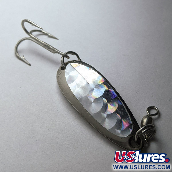 Luhr Jensen Krocodile, nikiel/hologram, 9 g błystka wahadłowa #23357