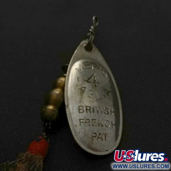  Mepps Aglia 4 Dressed (1970s)  (z ogonem wiewiórki)​, , 10 g błystka obrotowa #23569