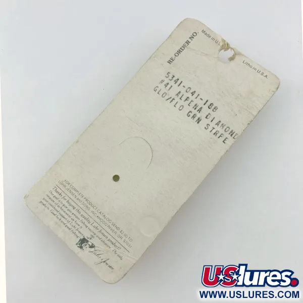 Luhr Jensen Luhr jensen Alpena Diamond #41 Glow​, Glo-Flo Green stripe, 7 g błystka wahadłowa #23708