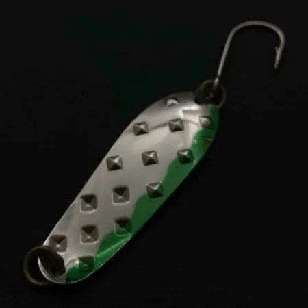 Luhr Jensen Alpena Diamond, nikiel/zielony, 7 g błystka wahadłowa #23711