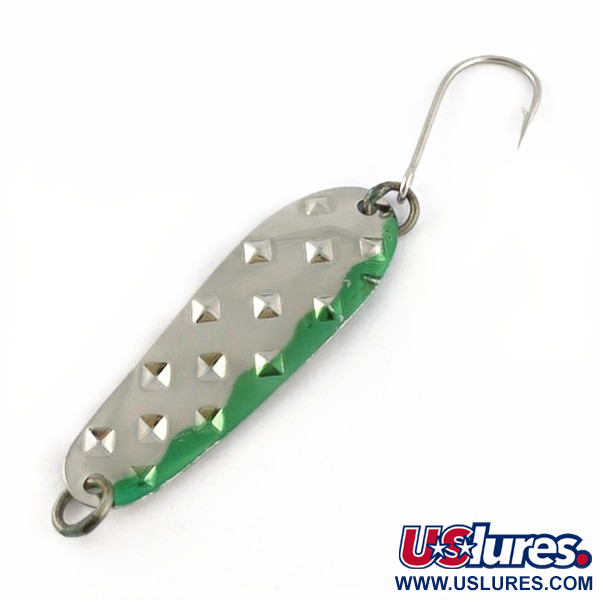  Luhr Jensen Alpena Diamond, nikiel/zielony, 7 g błystka wahadłowa #23711