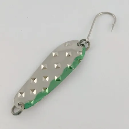 Luhr Jensen Alpena Diamond, nikiel/zielony, 7 g błystka wahadłowa #23711